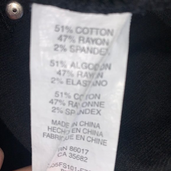 bebe Premium Black Low Rise Skinny Corduroy Pants Size 28 - Picture 8 of 9